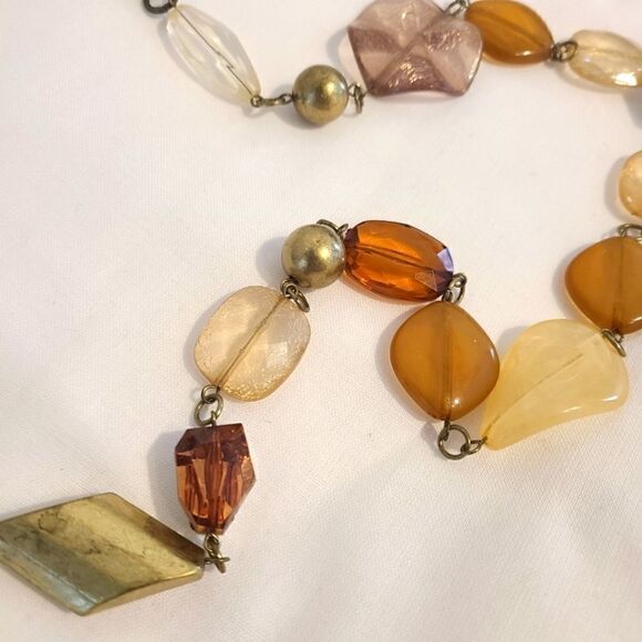 Abstract Large Beaded Necklace - Picture 2 of 4